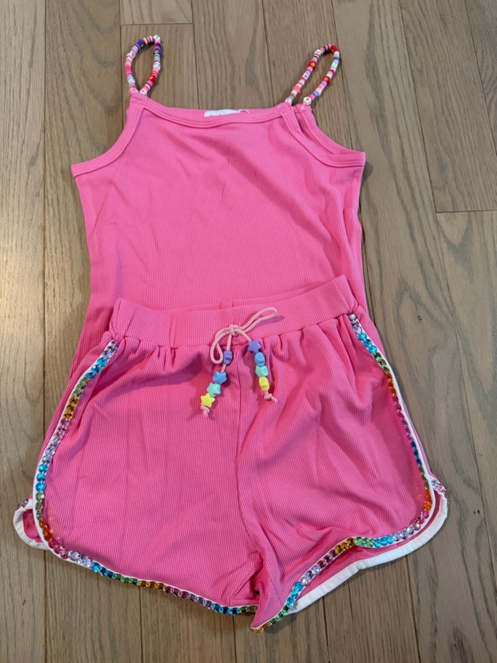 Lola + The Boys Pink Candy Lovers Shorts Set